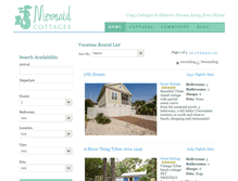 Tablet Screenshot of bookings.mermaidcottages.com